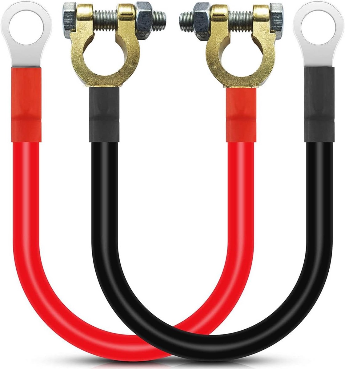 Accu-omvormer Kabel met Accuklemmen Connectoren 12V-24V 25mm² voor Vrachtwagens, Motorfietsen en Zonne-energie