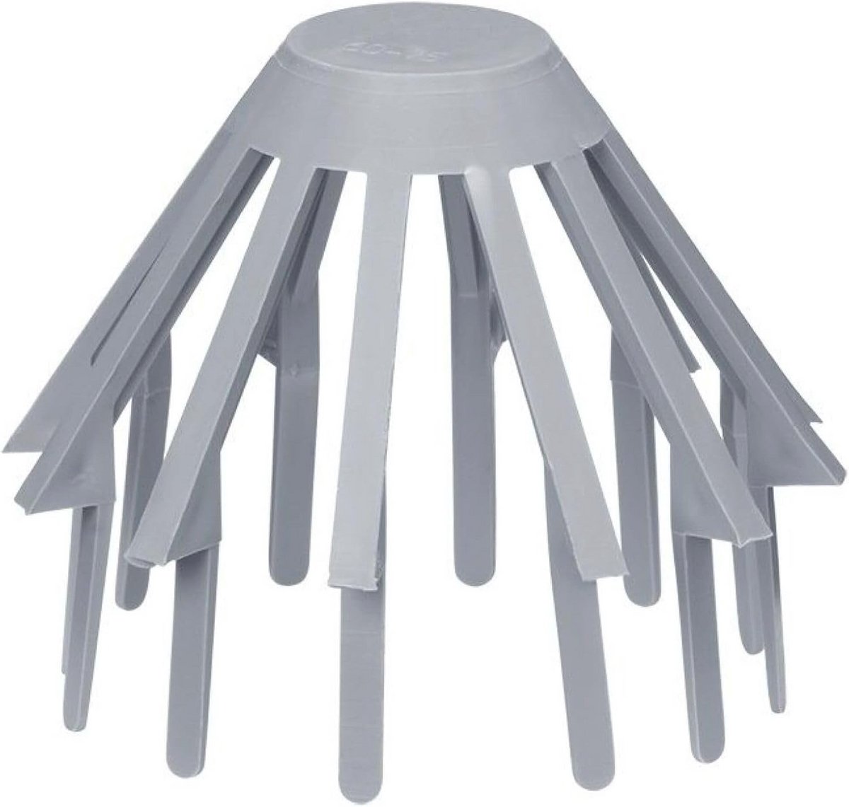 Bladvanger van PVC-kunststof 85-100mm grijs voor dakgoten