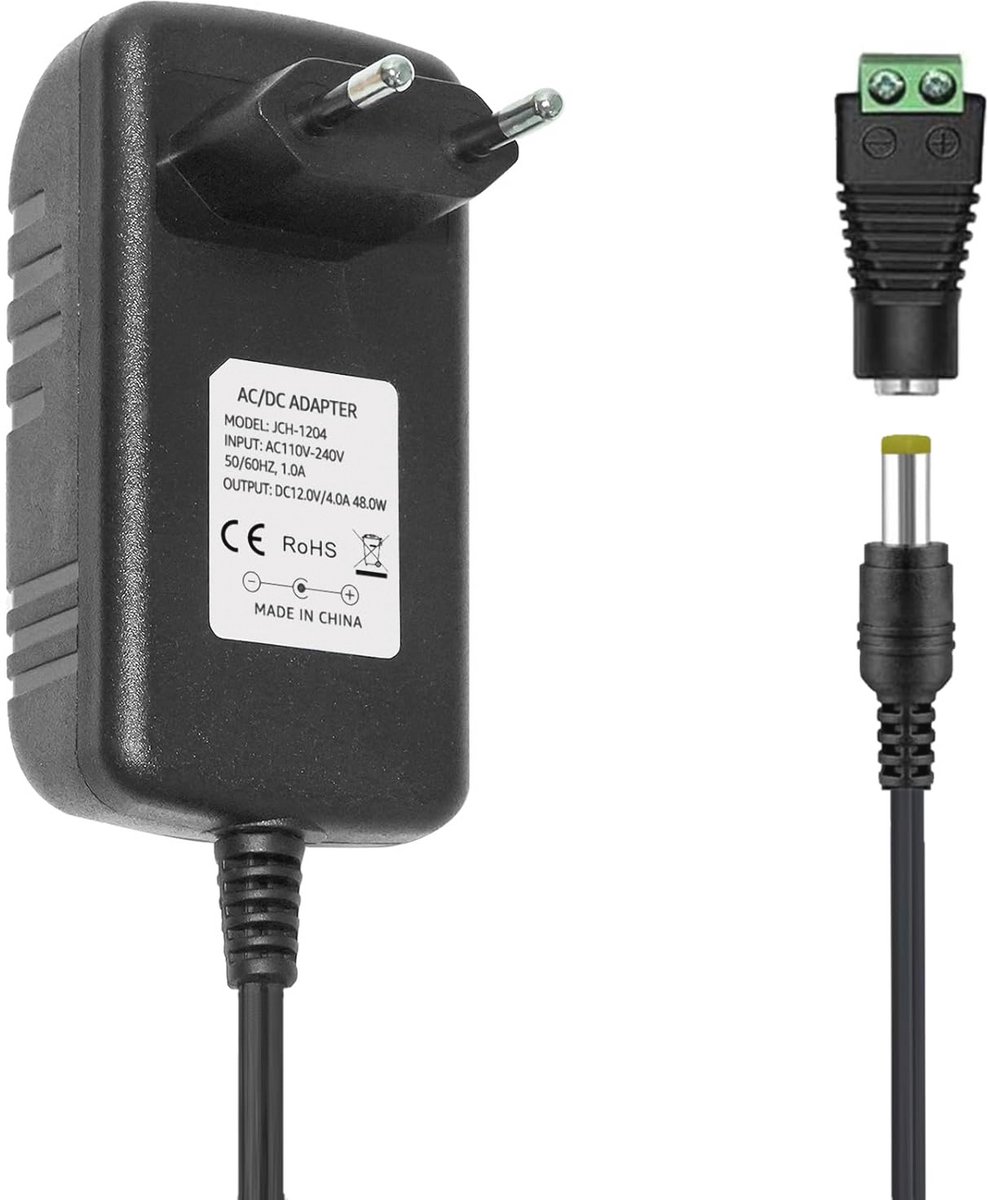12V 4A Voedingsadapter Transformer voor CCTV, Camera, Router, LED Strip