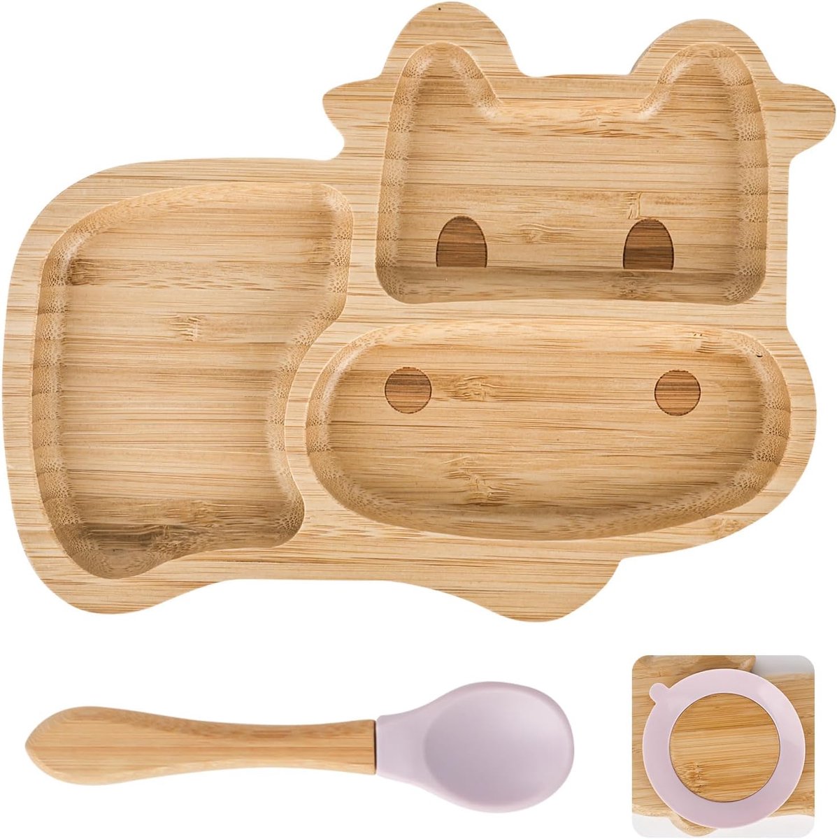 Suction Cup voor Kinderen - Bamboo Baby Suction Cup Plate - Bamboo Baby Led Teats Custom Suction Plate (Veal)