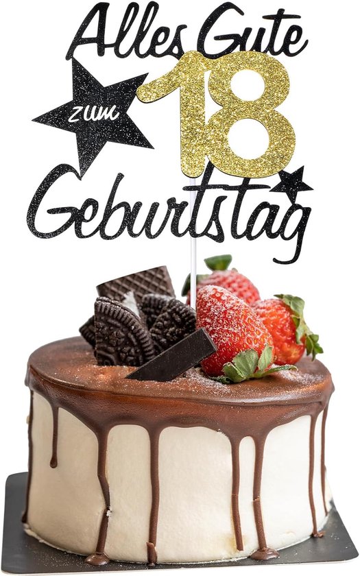 Decoratie voor 18e verjaardag, saliegroen, ballonnen voor de 18e verjaardag, decoratieset, groen wit goud, ballon 18e met banner, taartdecoratie, Happy Birthday-slinger voor meisjes en jongens, 18e
