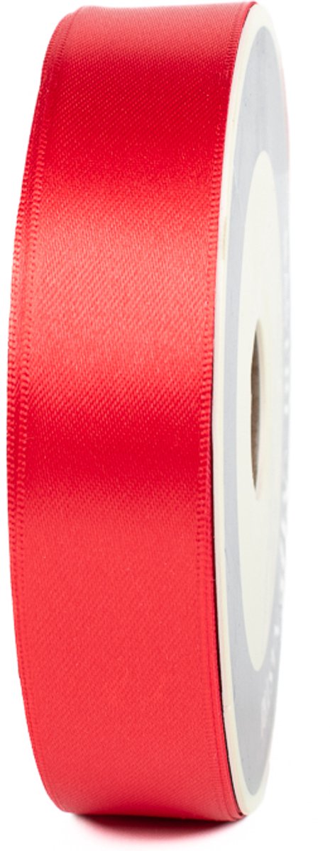 Satijn lint - Rood - 25 mm - Rol a 50 meter
