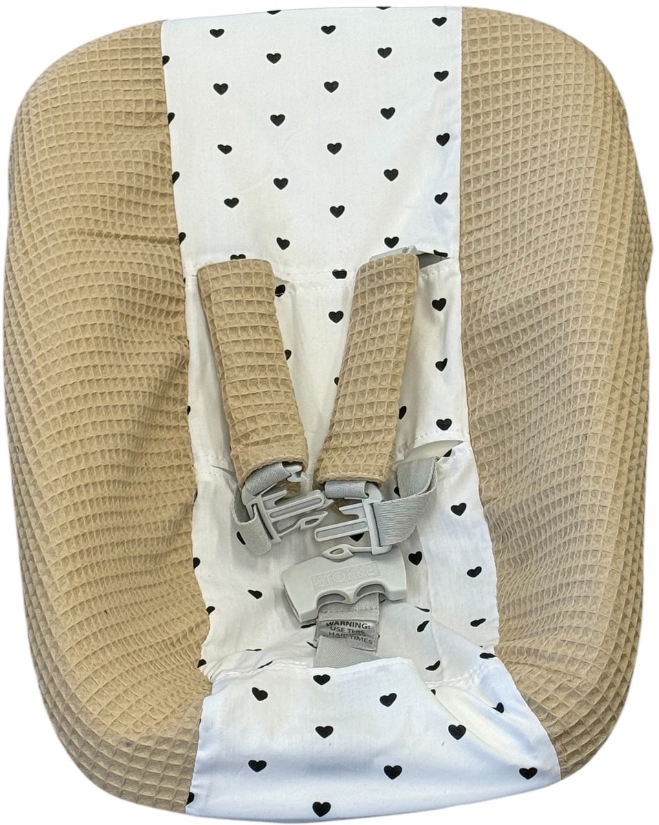 Stokke Tripp Trapp Newborn hoes zand ecru beige hartjes