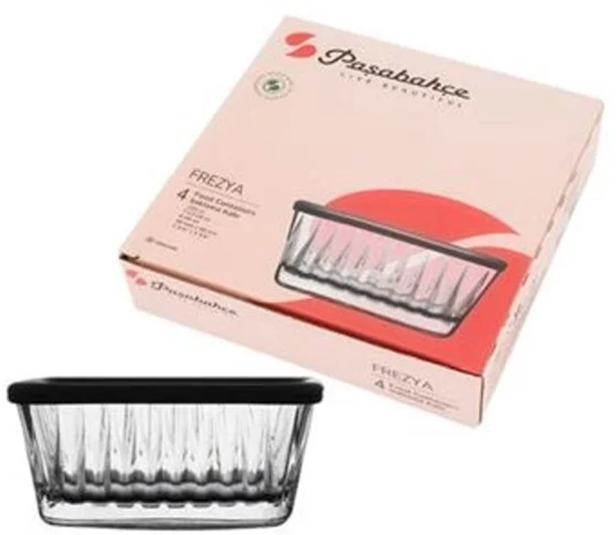 Pasabahce - schaaltjes set 4 - Frezya - 225 cc - grijs - glas, magnetron- en vaatwasserbestendig