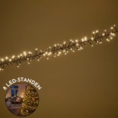 Lighto Kerstboomverlichting voor boom tot 1,0 m - 384 LED's - Kerstverlichting Binnen 3,8 m - 8 Functies - Clusterverlichting - Warm Wit