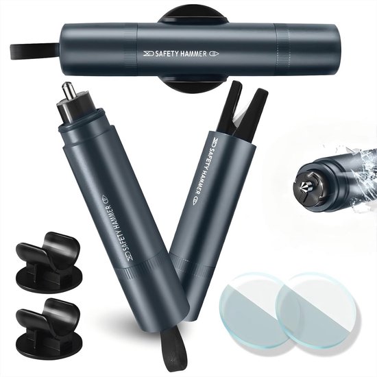 WAIZHIUA Kit De 12 Outils D'Urgence Voiture - Triangle, Gilet, Marteau, Câble Remorquage Et Plus