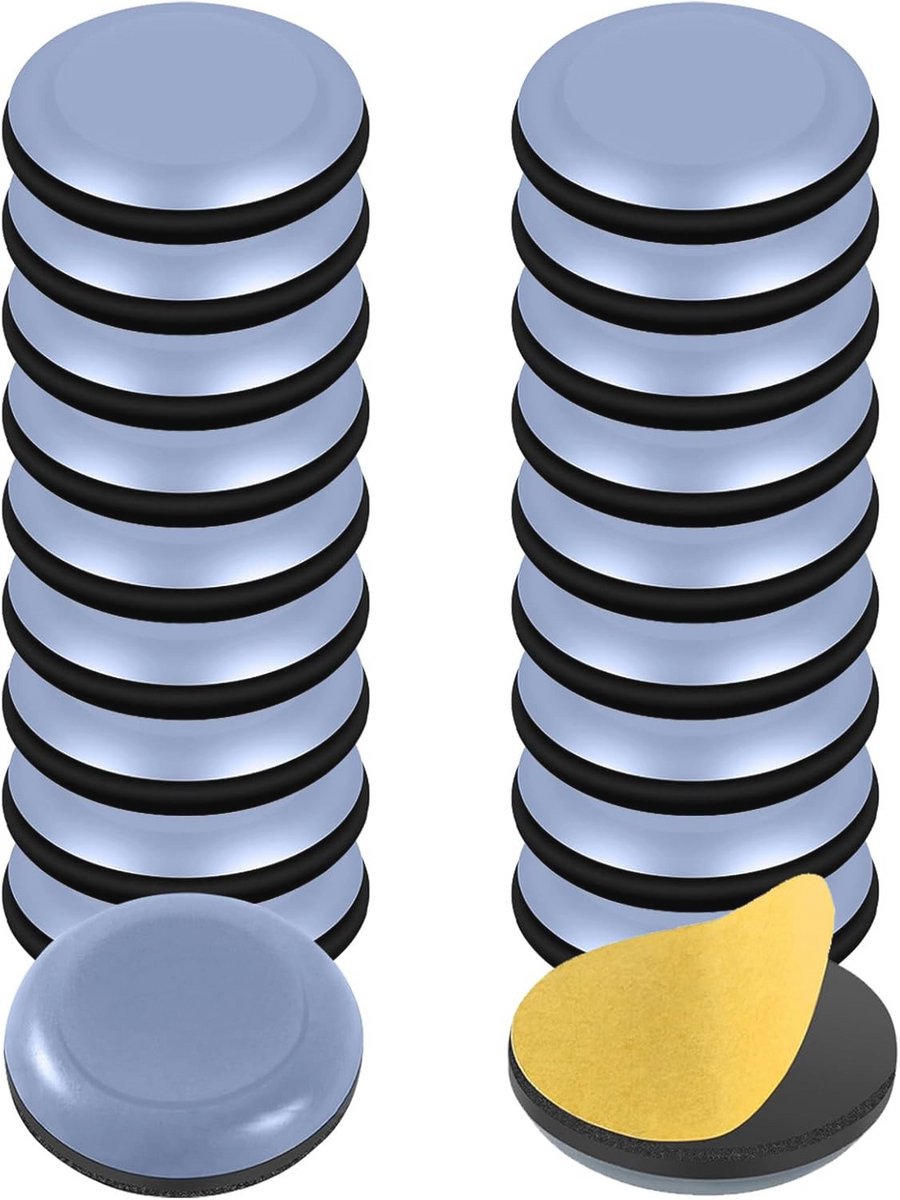 Meubelglijders 20 stuks - Teflon, zelfklevend, universeel voor eettafels en stoelen - 30 m