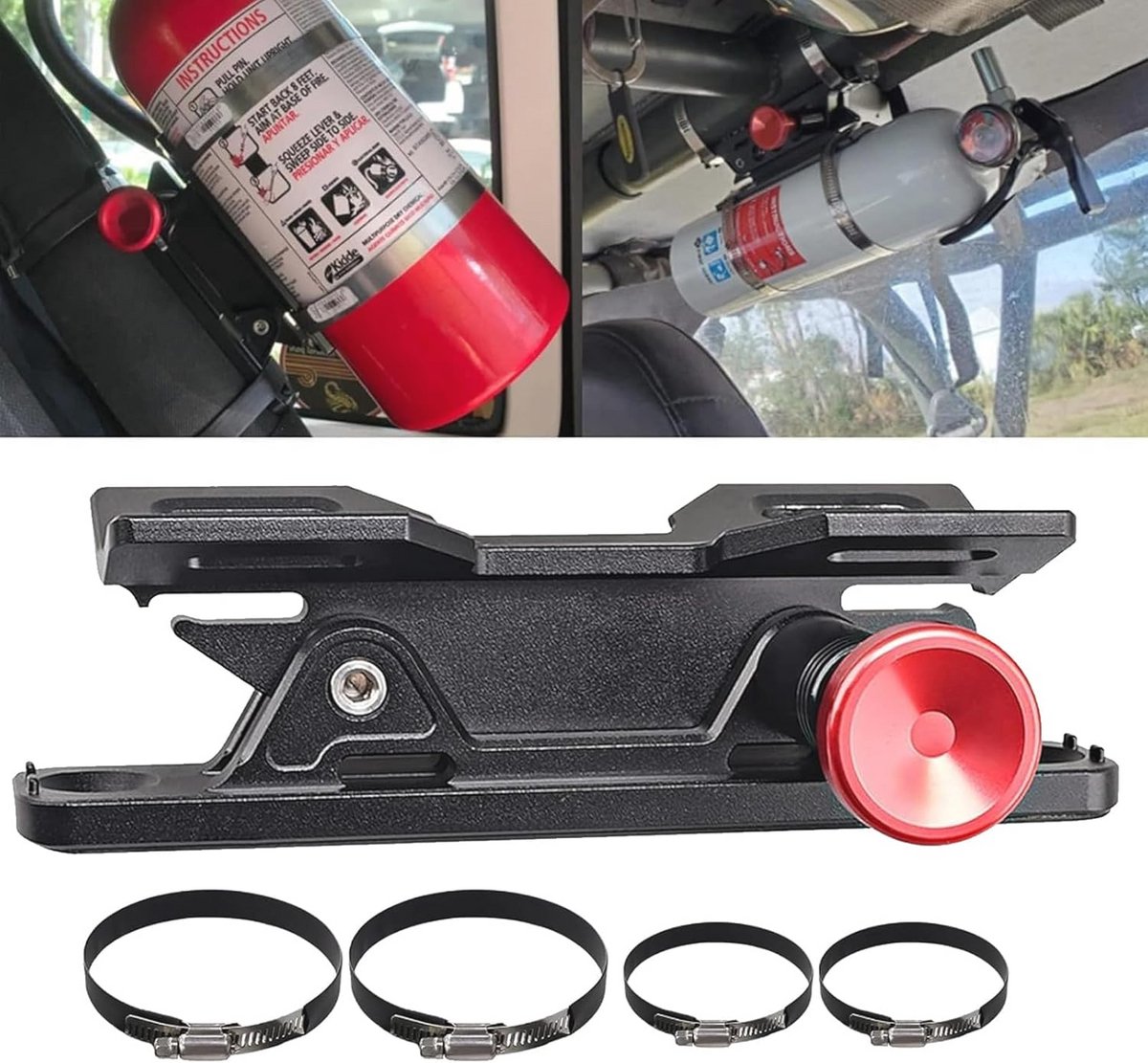 Universele Roll Bar Brandblusser Mount met Snelle Ontgrendeling voor Jeep en ATVs