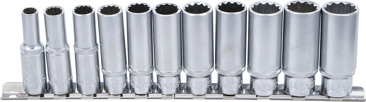 Dopsleutelset Twaalfkant Diep 10 mm (3/8") | 11-dlg. | 8-19 mm