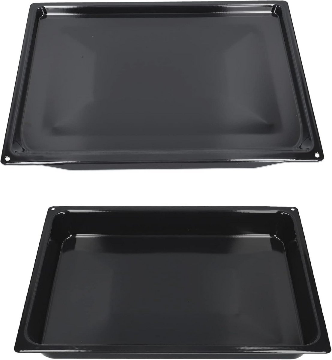 Geëmailleerde Bakplaat en Vetplaat voor Oven 458x364 mm Set van 2