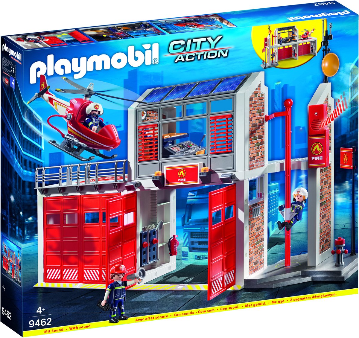 PLAYMOBIL City Action Grote brandweerkazerne met helicopter - 9462 — afbeelding 12