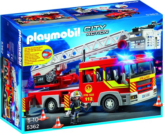 Playmobil Brandweer Ladderwagen met licht en sirene - 5362