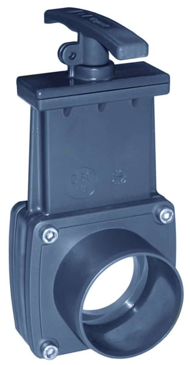 PVC Schuifafsluiter 50mm met Klebemuffe voor Vijver
