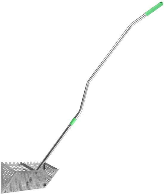 Zandvlooienhark, Afneembare Zandvlooienhark, Het Haaientandscherm Wordt Geleverd Met Een 16 Inch Breed Afvoerscherm Met Een 51 Inch Handvat