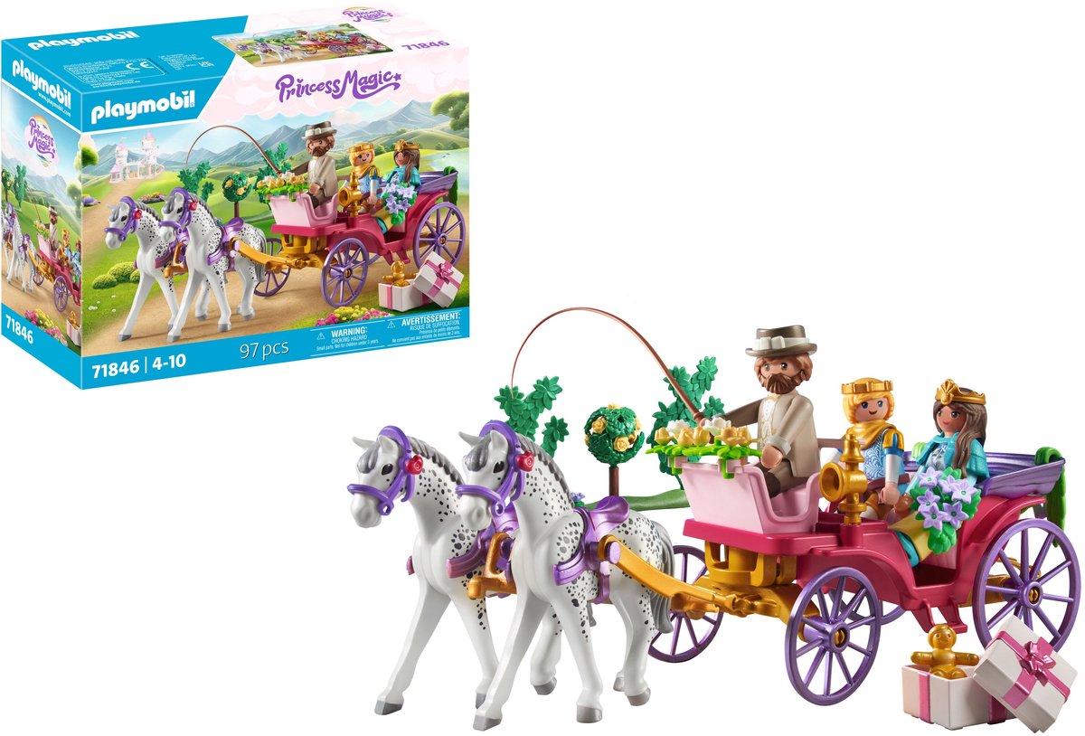PLAYMOBIL Princess Magic Koetsrit met prins en prinses 71846 — afbeelding 8