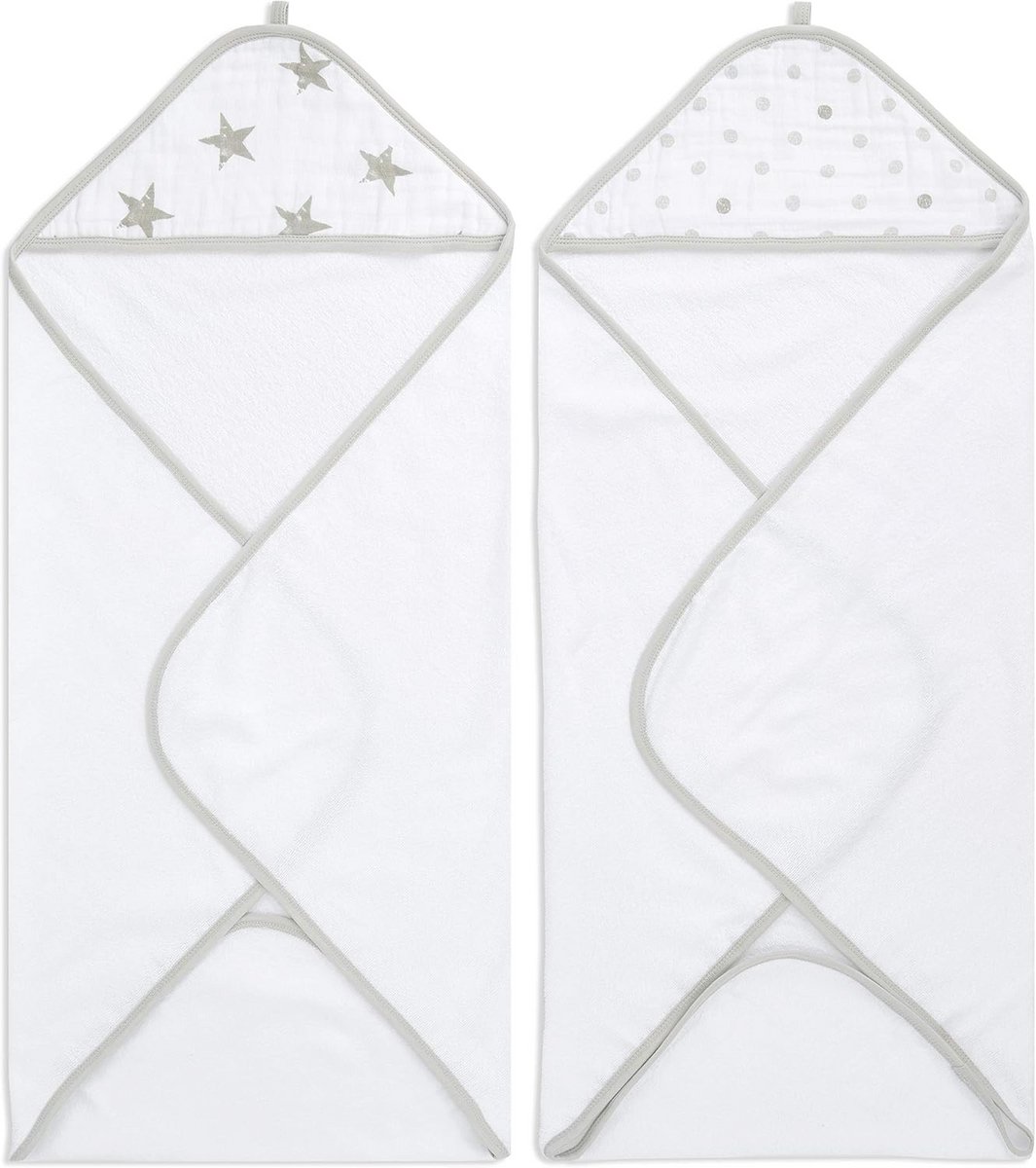 Zachte katoenen handdoek met capuchon voor baby en peuter - 2 stuks