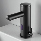 Smart Black Wastafel Kraan Badkamer Automatische Sensor Kraan Gratis Touch Watefall Sink Tap Warm Koud Water Mixer Kraan (Kleur: Goud Kort-01