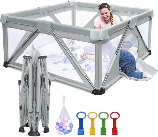 Opvouwbare babybox voor binnen en buiten