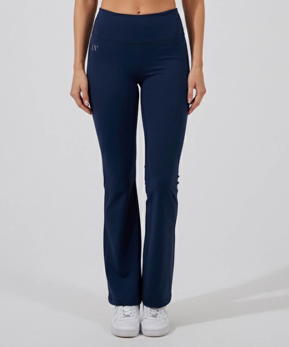 La V flared sportlegging basic Donkerblauw XS