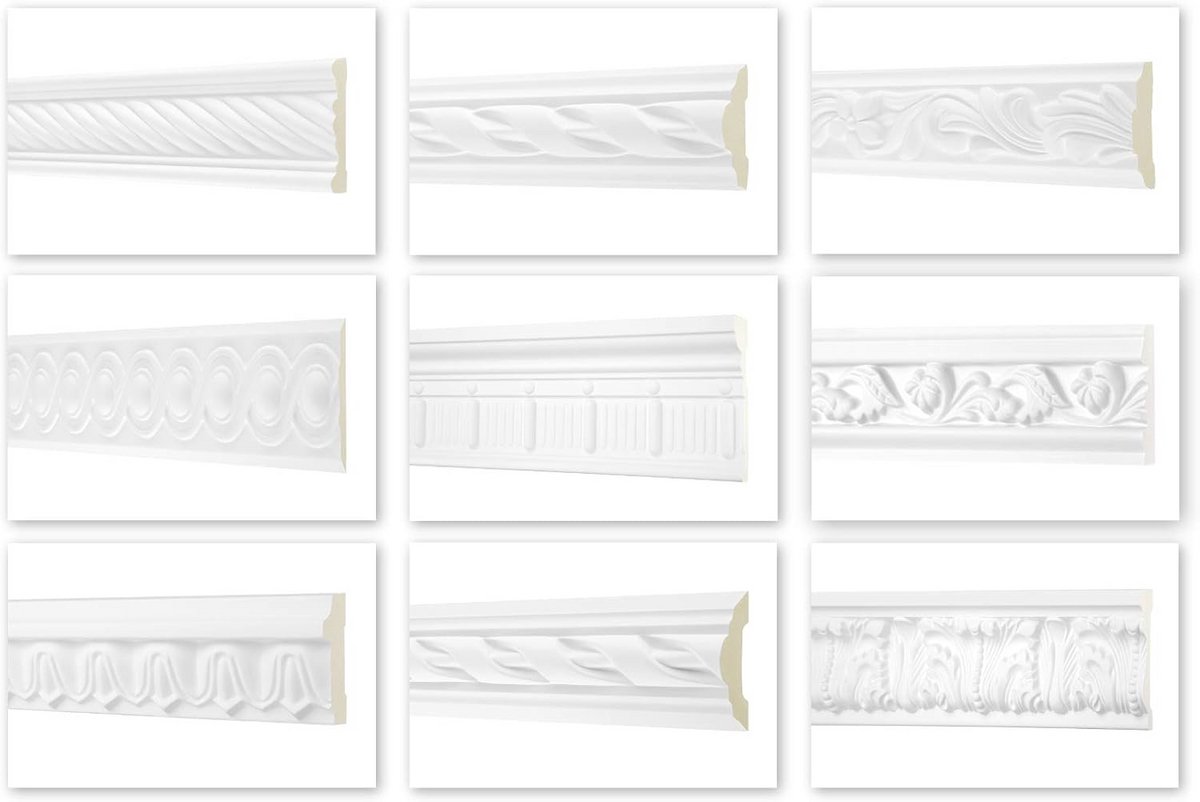 2 Meter Platte Profielen - Decoratieve Wandlijsten voor Perfecte Afwerking