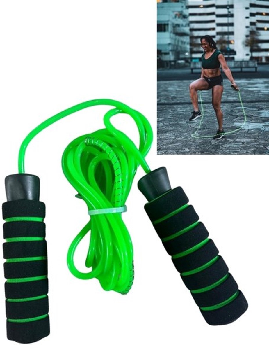 ChawFitness Gym accessories - Spring Touw - Groen- Metalen beschermstuk