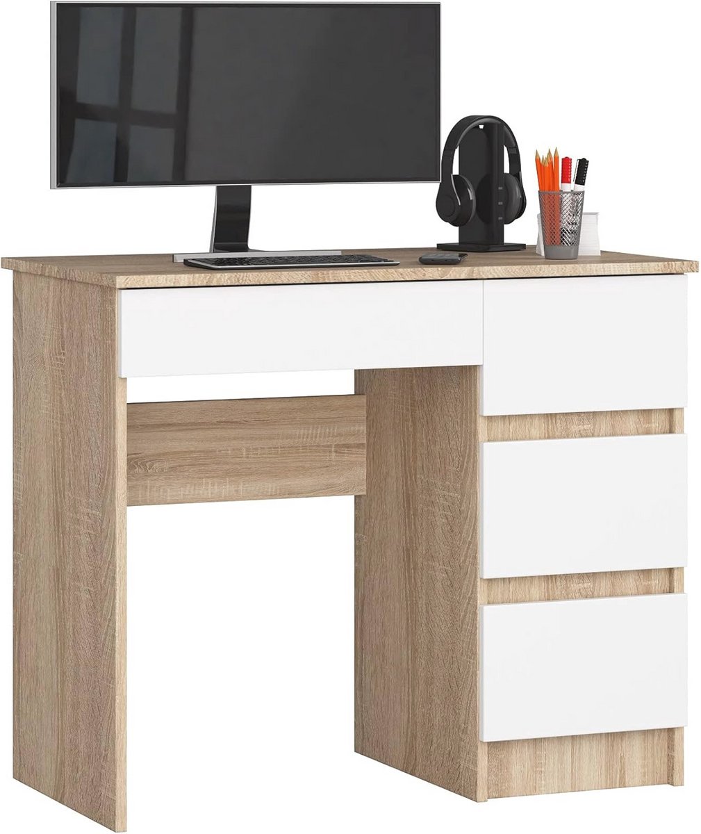 Functioneel bureau met opbergruimte en 4 schuifladen voor tienerjongens
