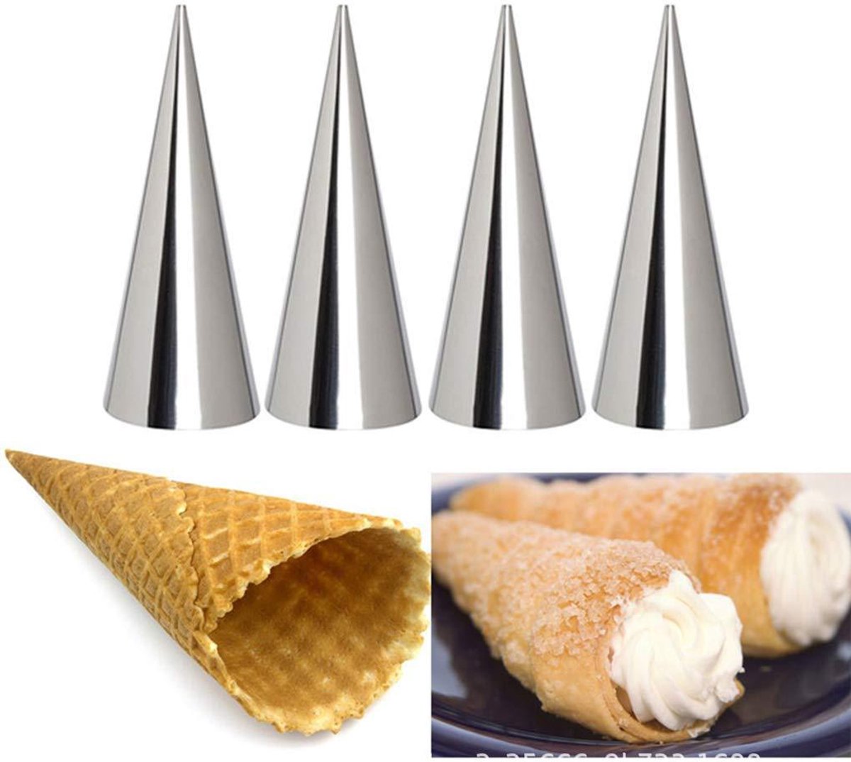 Vorm voor roomcroissants, 13 cm grote roomcroissantvorm, 16 stuks per verpakking