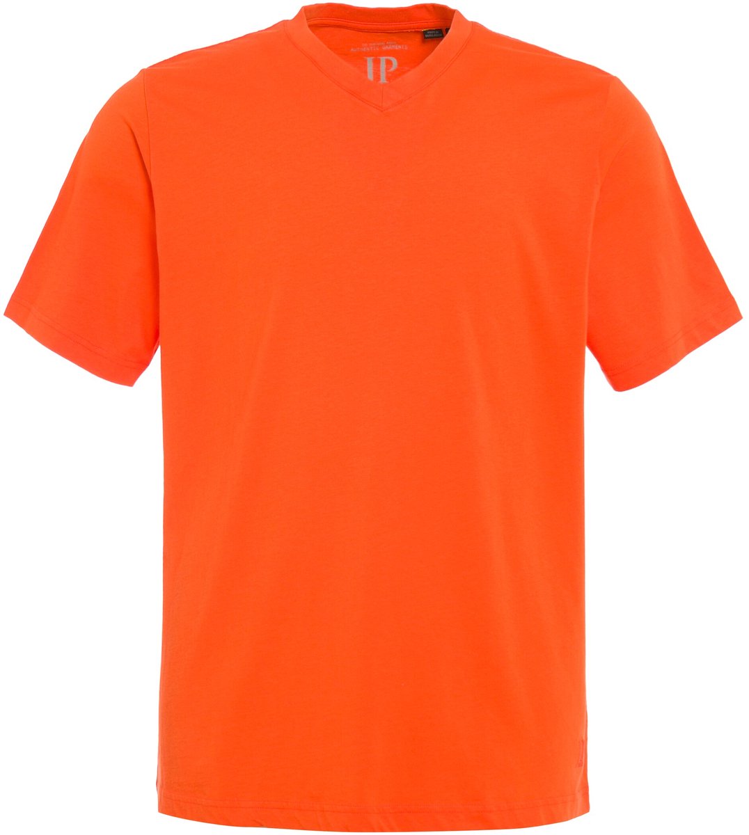 JP 1880 - Heren - T-shirt basic V-hals - Fel oranje - Maat 7XL