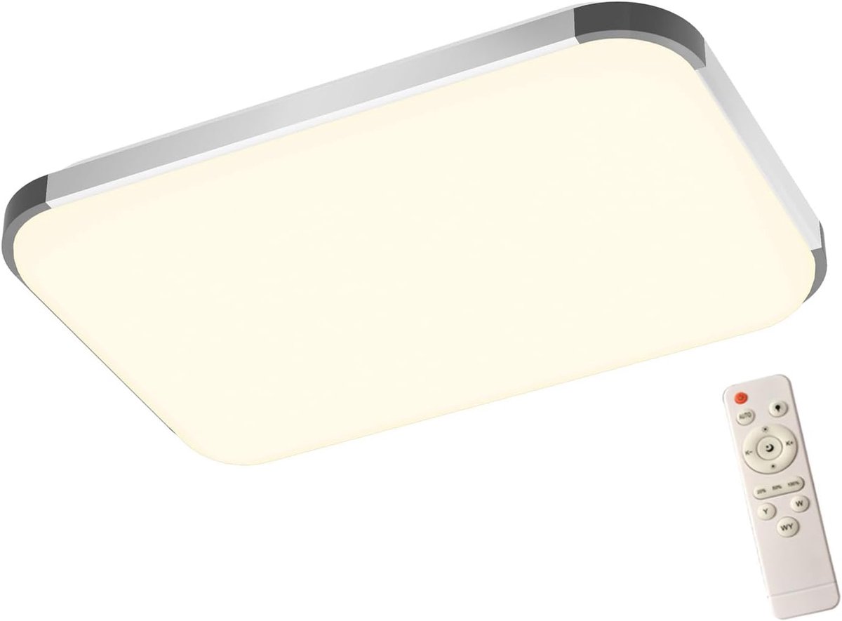 Aufun 72W dimbare LED-plafondlamp - IP44 - Rechthoekig - Met afstandsbediening