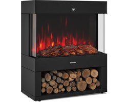 tectake® Elektrische Haard - Sfeerhaard - 900W & 1800W - Vrijstaand - Kachel - met Verwarming -…