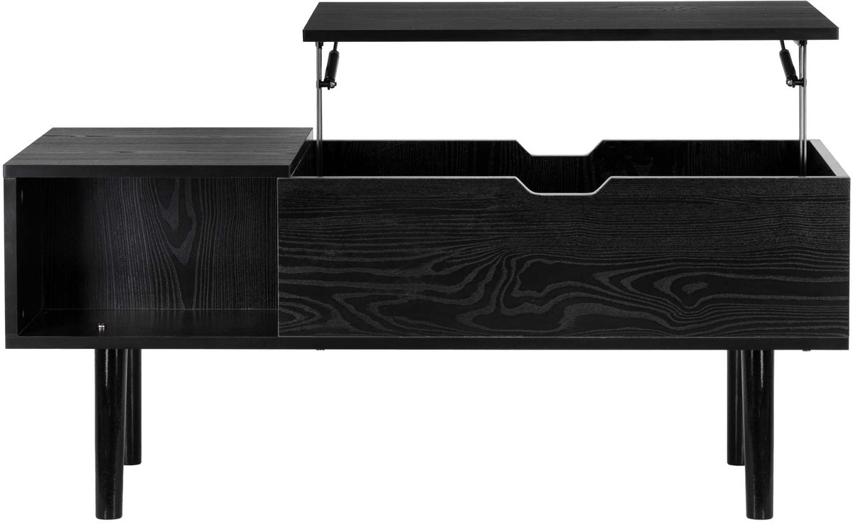springos Salontafel | Salontafel Rechthoek | Bijzettafel | 1 Stuk | Opklapbaar | 50 X 100 X 44,2 CM | Zwart