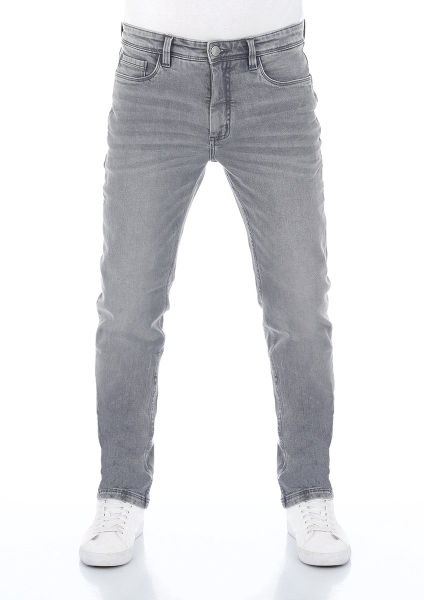 riverso Heren Jeans Broeken RIVChris regular/straight Fit Grijs Volwassenen Denim Jeansbroek