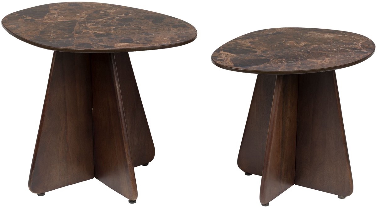 Housecraft Living Naut Bijzettafel Set Van 2 Bruin