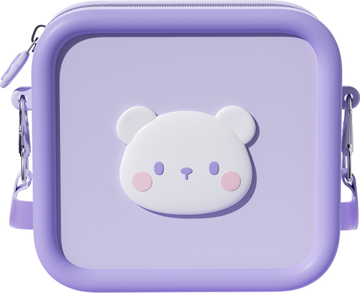 Snapling Beschermtas – Siliconen Opbergtas voor Printcamera - Paars - Kindercamera tas