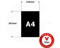 Viton plaatrubber | Oliebestendig - Chemicalienbestendig - 3,0 mm dik - A4 Formaat (30 x 21 cm)