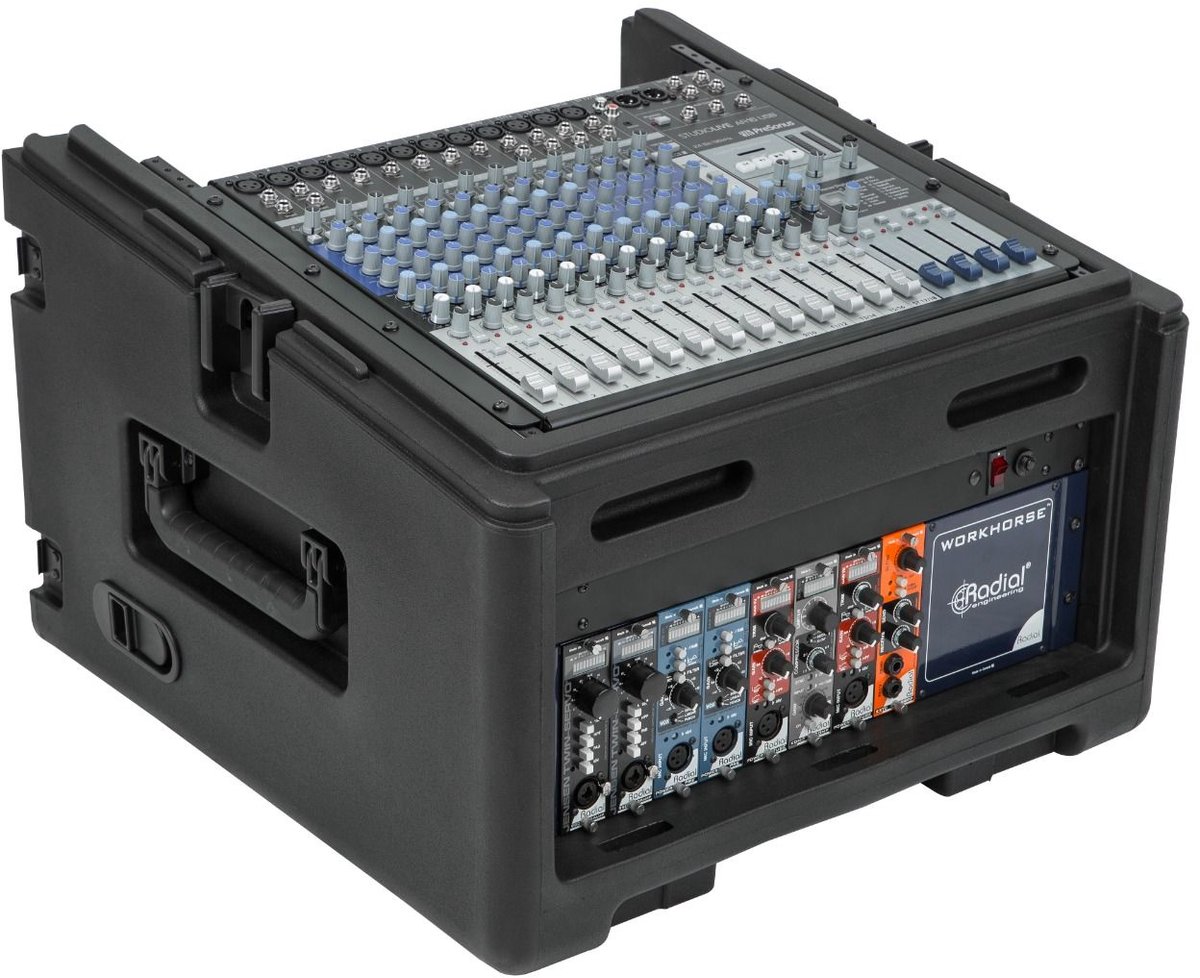 SKB 1SKB-R104W audio en DJ rack 4U + 10U met wielen