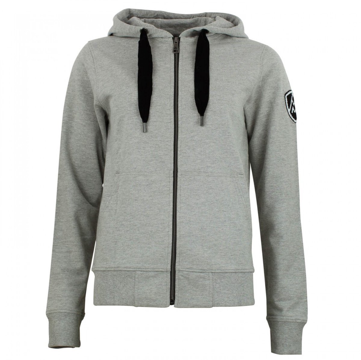 Katoenen sweater met rits voor dames Peak Mountain French Terry Grijs