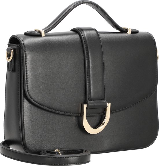 SEIDENFELT MANUFAKTUR Handtas Schoudertas Nellim Handbag Black / Gold Zwart