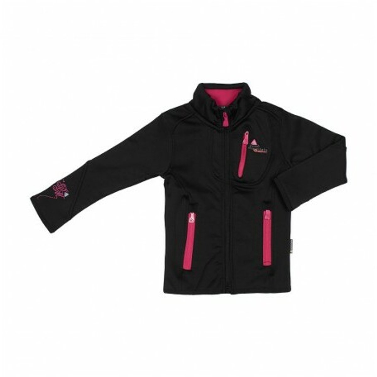 Meisjes fleece shell sweatshirt Peak Mountain Gaynur Zwart