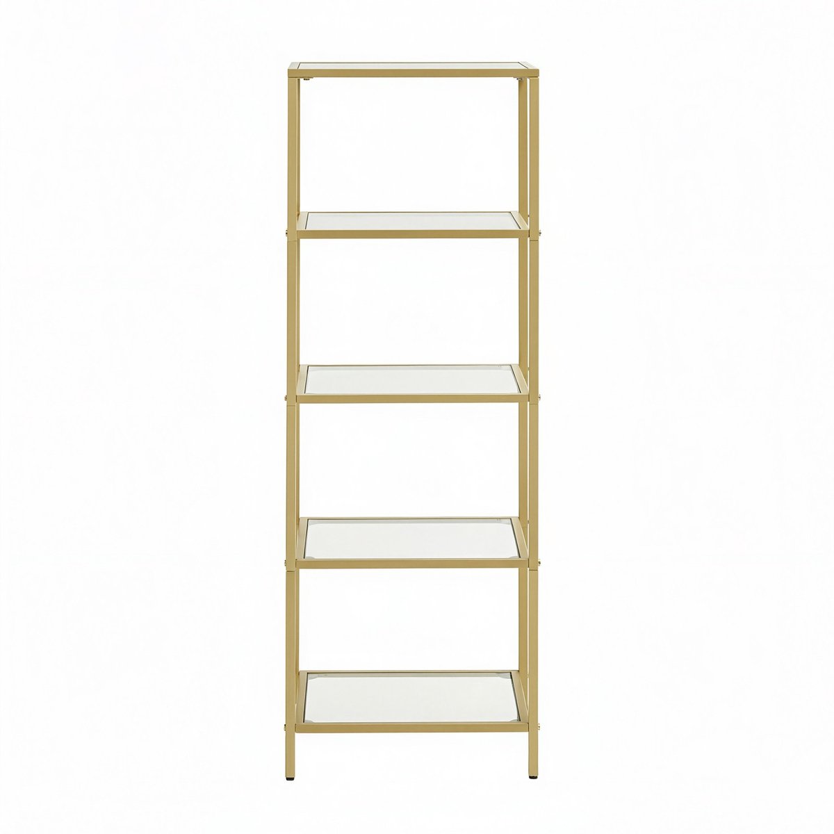 Glazen plank – 5 lagen – 40 x 30 x 124,5 cm – Goud