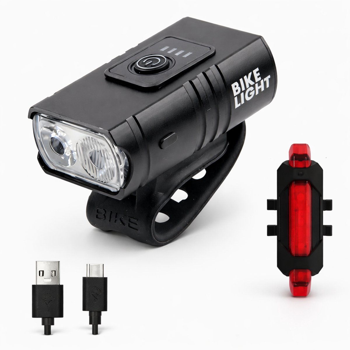 Waytin - Fietsverlichting Set - USB oplaadbaar - Waterdicht