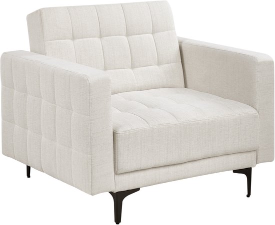 Beliani Aberdeen Massagestoel Off-white Stof - Beliani - €299,99