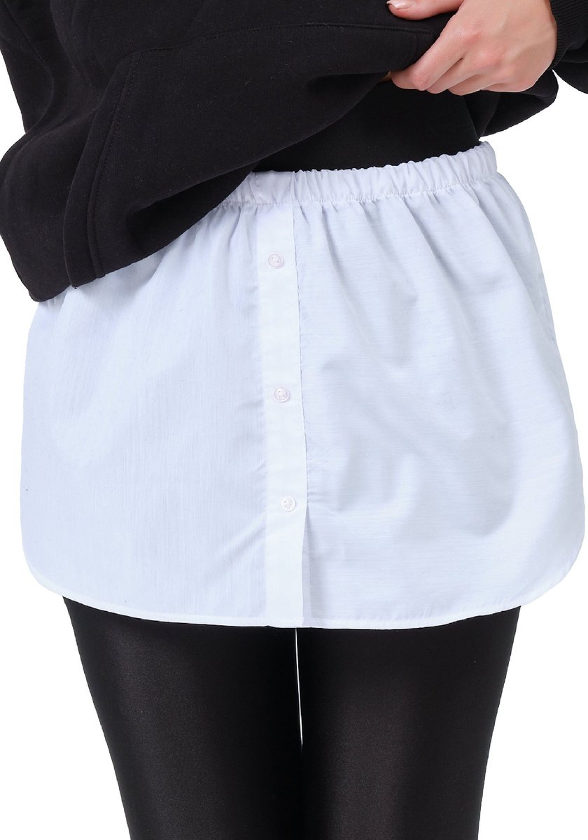 Blackrock blouse extender - onderrokken voor dames - Katoen - verlengstuk onderrok - wit - XXL
