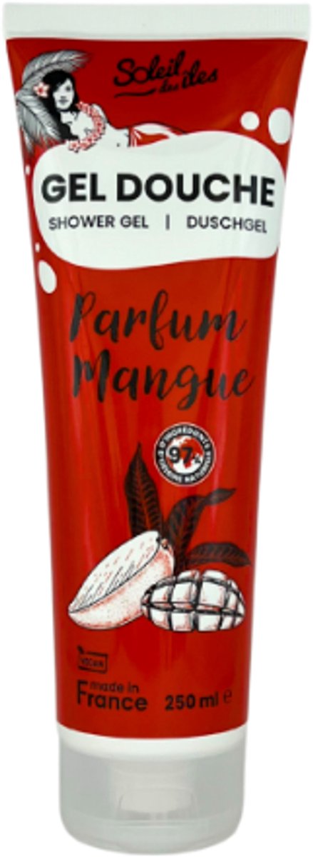 Douchegel Soleil des îles | 1x 250ml - Parfum Mangue - Mango | Zomerse Douchegel