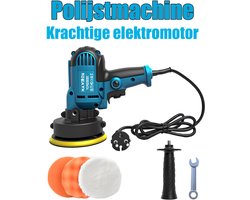 Duale actie auto-polijstmachine/buffer/schuurmachine 600W, orbitale polijstmachine met polijstpads/kappen voor auto-onderhoud, schoonmaak, polijstkit, variabele snelheden wisselstroom