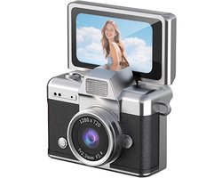 Ynkkvre - Mini Porte-clés Caméra - Caméra Numérique - Appareil Photo - Caméra Compacte - Caméra Vlog - Écran IPS Rotatif 1,47 pouces - Vidéo Rétro 1080P - Rechargeable USB-C - Design Ultra-léger 90g - Zwart