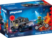 PLAYMOBIL City Action SWAT-voertuig | Met politieagent, criminele motor en spijkerband | Kinderspeelgoed voor kinderen vanaf 4 jaar | 72066