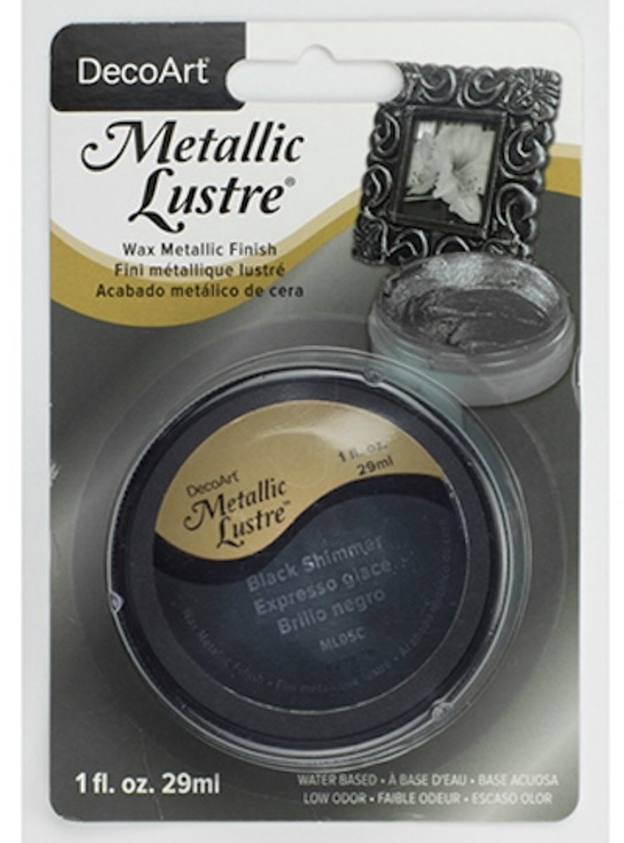 DecoArt Metallic Lustre 29ml, Black Shimmer