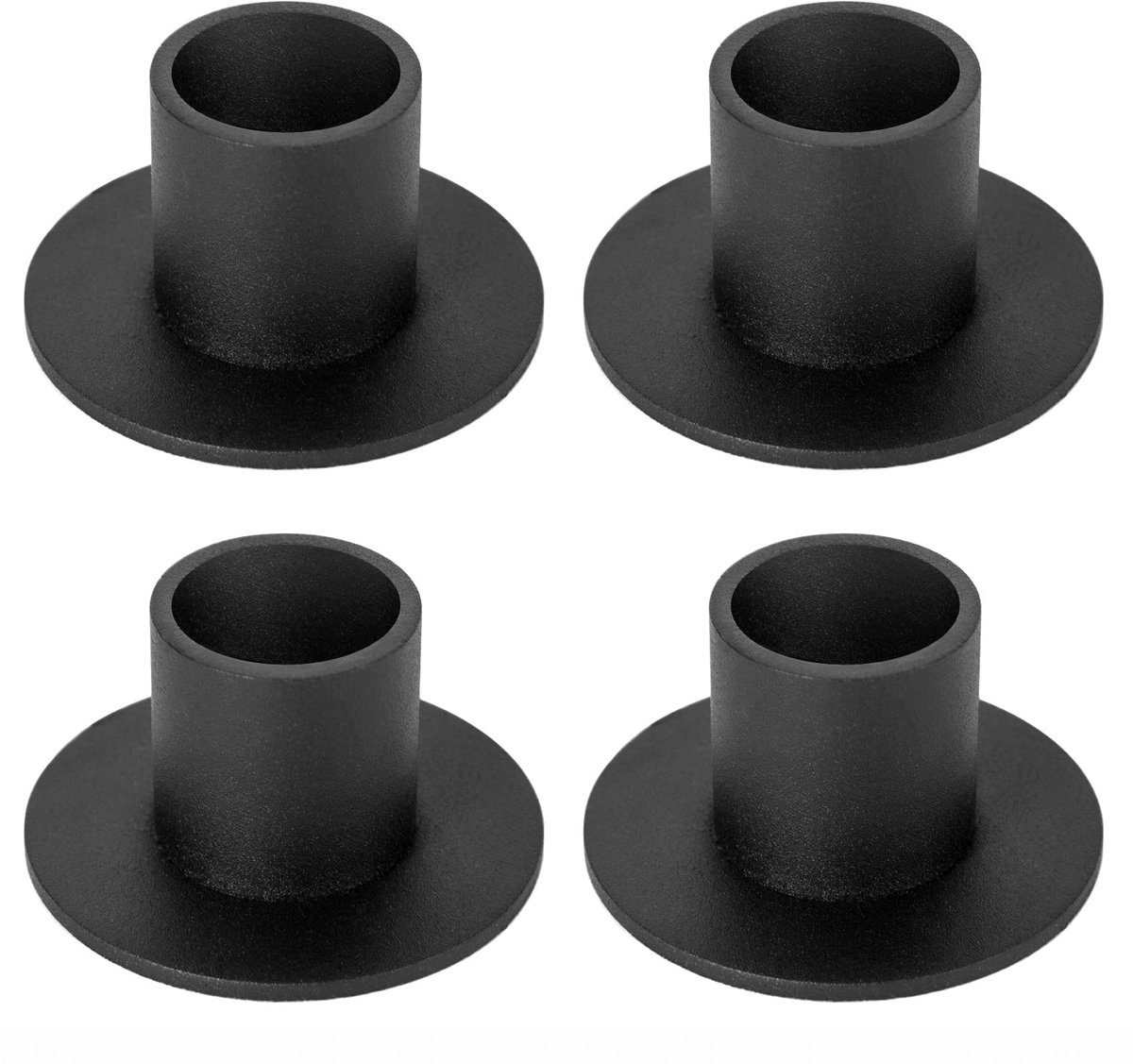 Ynkkvre -4 stuks - Kandelaars - Kaarsenhouder - Kaarsenstandaard - metalen kaarsenhouders - moderne kaarsenhouders - woondecoratie - voor de woonkamer, feesten, Kerstmis, bruiloften - Φ2.5 cm - 5*2.7 cm - zwart