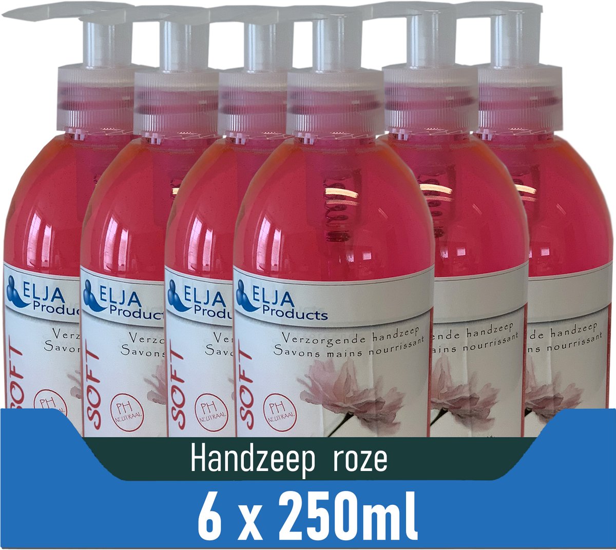 VOORDEELVERPAKKING 6x | Elja Handzeep roze 250ml Pouse Mousse